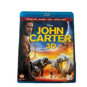 John Carter - 3D, Blu-ray, DVD And Digital Disney Sci-fi Rare HTF EUC Disney 3D